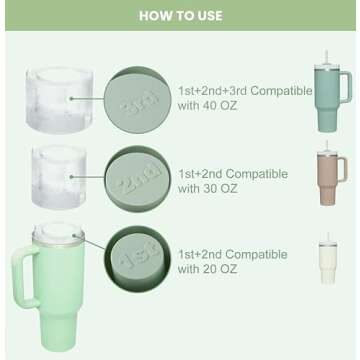 Premium Ice Cube Trays for 40Oz Tumblers - 3Pcs