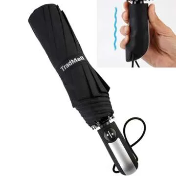 TradMall Windproof Travel Umbrella with Large Canopy