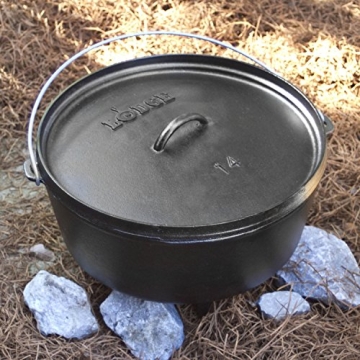 Lodge 10 Qt Cast Iron Camp Dutch Oven - Versatile & Durable