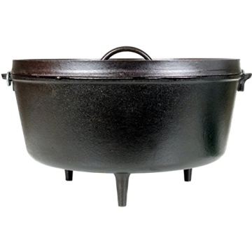 Lodge 10 Qt Cast Iron Camp Dutch Oven - Versatile & Durable