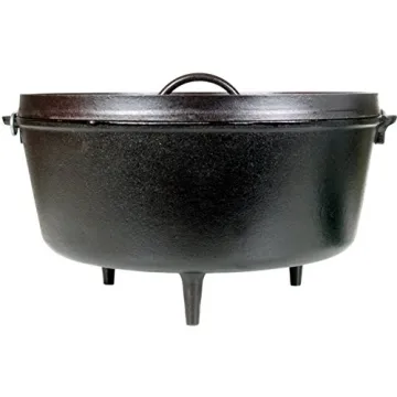Lodge 10 Qt Cast Iron Camp Dutch Oven - Versatile & Durable
