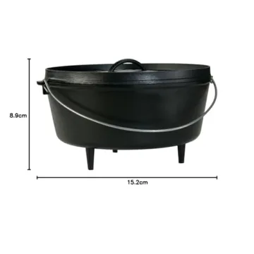 Lodge 10 Qt Cast Iron Camp Dutch Oven - Versatile & Durable