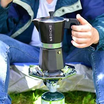 GROSCHE Milano Stovetop Espresso Maker Moka Pot 9-Cup