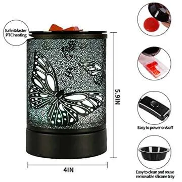 Enaroma Butterfly Electric Wax Warmer for Home