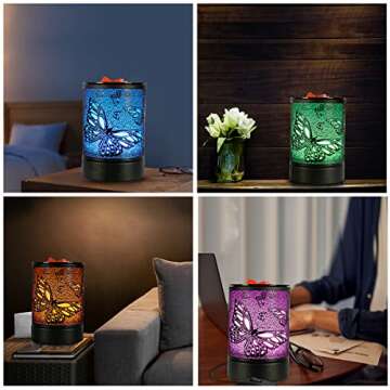 Enaroma Butterfly Black Electric Fragrance Wax Melts Warmer Oil Melter Scented Tart Burner for Home Decor