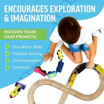 Engaging 12-Piece Wooden Train Set with Crane & Connectors