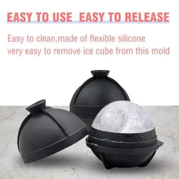 NICITY 2 Packs Death Star Ice Cube Mold with Millennium Falcon Bottle Opener，3D Star Wars Ice Cube Mold for Whiskey, Bourbon, Cocktails.Funny Star Wars Gifts for Men Women Him Dad