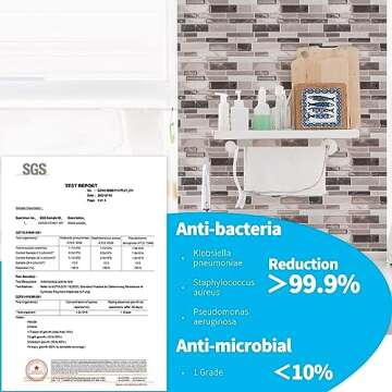 Art3d Peel and Stick Backsplash Tiles for Kitchen, 10-Sheet Self Adhesive Removable Stick On Vinyl Wall Tiles, 12" x 12",Brown Marble