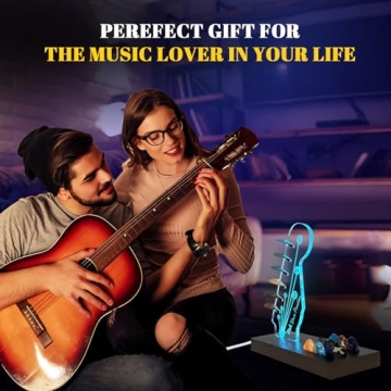 Light Up Wooden Guitar Pick Holder for Guitarists