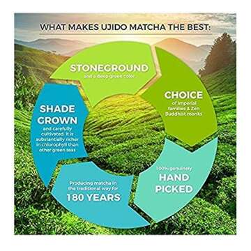Ujido The Path of Zen Japanese Matcha Green Tea Powder Ceremonial Blend (12 oz)