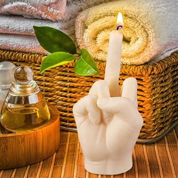 Quirky Middle Finger Victory Shape Candles for Home Decor