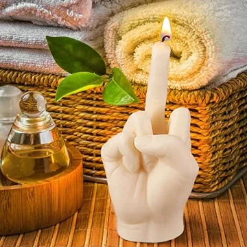 Quirky Middle Finger Victory Shape Candles for Home Decor