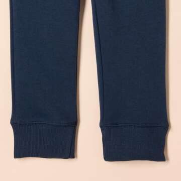 Amazon Essentials Boys and Toddlers' Fleece Joggers, Sweatpants, Medium, Navy