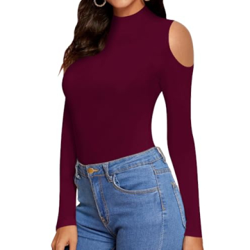 Stylish MANGOPOP Long Sleeve Bodysuit for Women