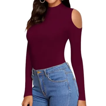 Stylish MANGOPOP Long Sleeve Bodysuit for Women