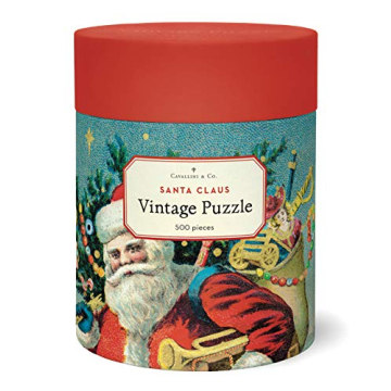 Cavallini Santa Claus 500 Piece Puzzle - Family Fun & Holiday Cheer