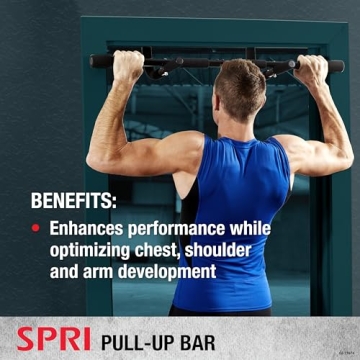 SPRI Pull Up Bar - Versatile 8-Grip Door Frame Design