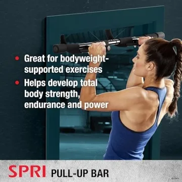 SPRI Pull Up Bar - Versatile 8-Grip Door Frame Design