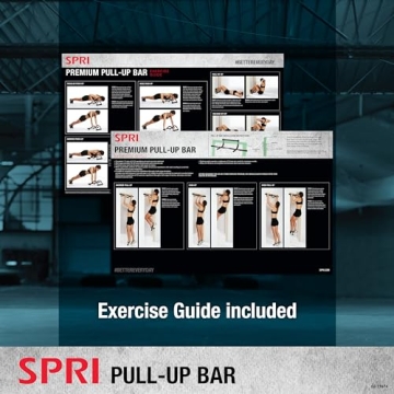 SPRI Pull Up Bar - Versatile 8-Grip Door Frame Design