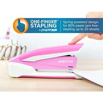 Ergonomic Bostitch Spring-Powered Stapler for Effortless Use