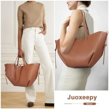 Juoxeepy Work Bag Faux Leather Tote Bag for Women Trendy Handbag Purse Fall Shoulder Bag with Magnetic Closure