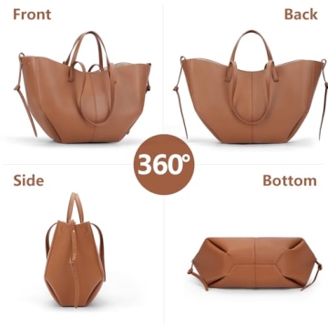 Juoxeepy Work Bag Faux Leather Tote Bag for Women Trendy Handbag Purse Fall Shoulder Bag with Magnetic Closure