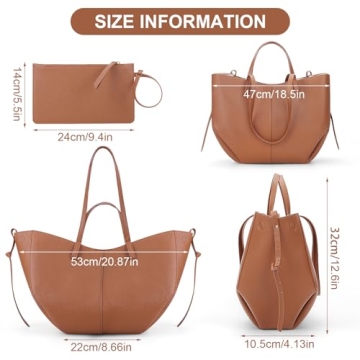 Juoxeepy Work Bag Faux Leather Tote Bag for Women Trendy Handbag Purse Fall Shoulder Bag with Magnetic Closure