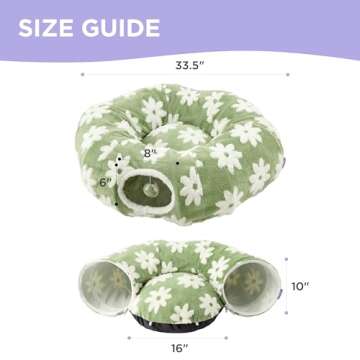 Stylish 2-in-1 Lesure Cat Tunnel Bed for Pets