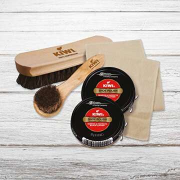 KIWI Shoe Shine Kit - Long-Lasting Protection and Shine
