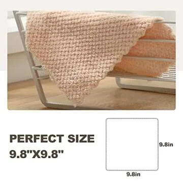 K&janet6am Dish Towels for Kitchen, 8 Pack Premium Coral Velvet Dish Cloths for Washing Dishes, Super Absorbent Coral Fleece Cleaning Cloths, Nonstick Oil Washable Fast Drying Rags