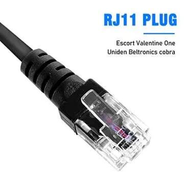 Radar Detector Hardwire Kit,Direct Wire Wiring kit for Escor t Valentine One Unide n Beltronics cobr a Radar Detector Quick Connection Plug and Play Power Cord Cable(13FT RJ11)