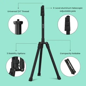 Pivo 63" Extendable Tripod for DSLR & Smartphones
