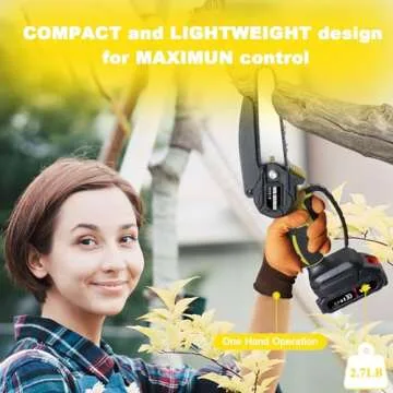 Mini Chainsaw Cordless 6 Inch - Efficient Lightweight Cutting