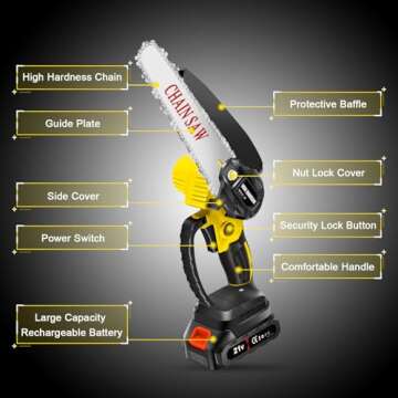 Mini Chainsaw Cordless 6 Inch - Efficient Lightweight Cutting