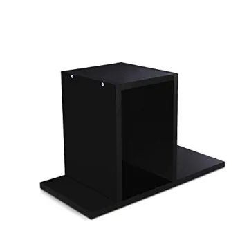 Jerry & Maggie Desktop Organizer Office Storage Rack Adjustable Wood Display Shelf | Birthday Gifts Toy Home Decor Free Style Rotation Display True Natural Stand Shelf (Black)