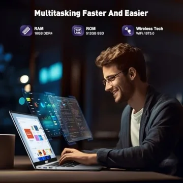 KAIGERR AX15 Laptop - Intel N97, 16GB RAM, 15.6" IPS Display