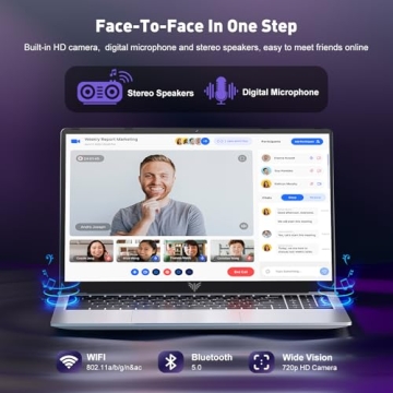 KAIGERR AX15 Laptop - Intel N97, 16GB RAM, 15.6" IPS Display