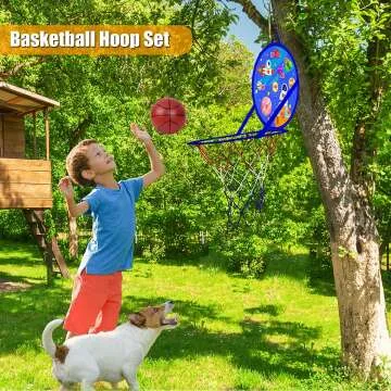 Kids 2 in 1 Dart Board and Basketball Hoop for Fun
