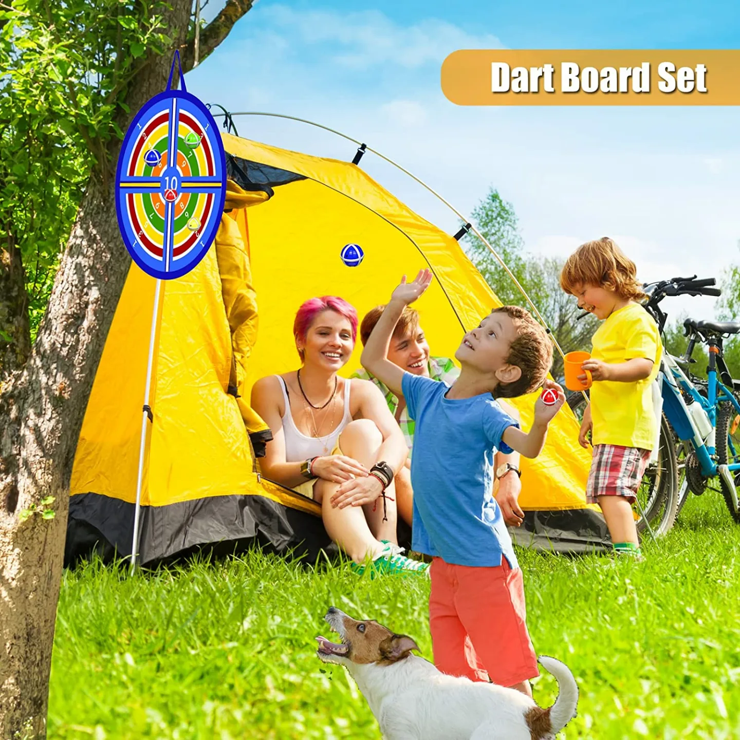 Kids 2 in 1 Dart Board and Basketball Hoop for Fun