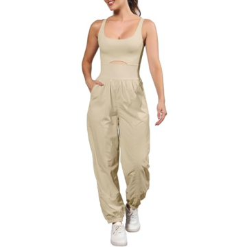 ReachMe Womens Running Onesie Workout Romper with Pockets