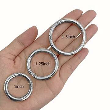 Durable O Ring for Handbag Straps and Keys - 2 Pcs