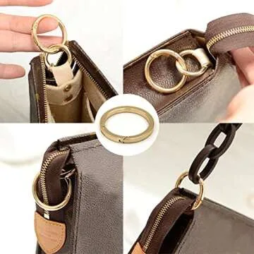 Durable O Ring for Handbag Straps and Keys - 2 Pcs