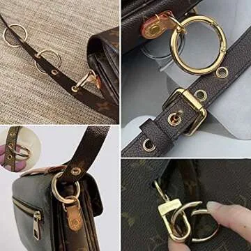 Durable O Ring for Handbag Straps and Keys - 2 Pcs