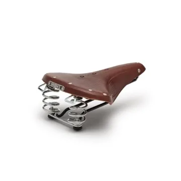 Luxurious Brooks England B67 Honey Leather Bike Saddle with Suspension Springs