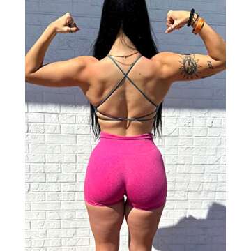 Danysu Women’s Stylish Strappy Sports Bra for Workouts