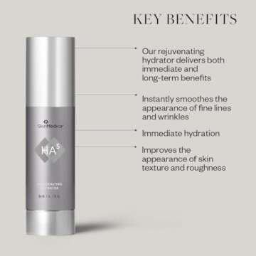SkinMedica HA5 Rejuvenating Hydrator Hyaluronic Acid Serum for Face with Five Types of Hyaluronic Acid that Smooth Fine Lines and Wrinkles, For All Skin Types, 2 Oz