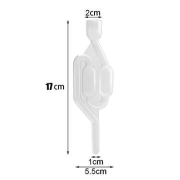 YehVeh 2 Pack Head Gasket Tester Airlock Replacement Twin Bubble Airlocks for Head Gasket Combustion Leak Test Detector Fluid Automotive Engine Block Leakage Detection