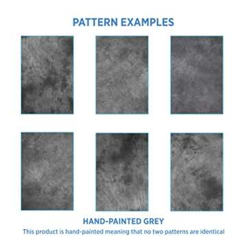 Fovitec Hand Painted Double Sided Gray Tie-Dye Muslin Pop-Up Backdrop 5'x6.5' for Headshot and Portrait Photography, Vlogging and Video Conferencing