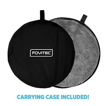 Fovitec Hand Painted Double Sided Gray Tie-Dye Muslin Pop-Up Backdrop 5'x6.5' for Headshot and Portrait Photography, Vlogging and Video Conferencing
