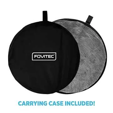 Fovitec Hand Painted Double Sided Gray Tie-Dye Muslin Pop-Up Backdrop 5'x6.5' for Headshot and Portrait Photography, Vlogging and Video Conferencing